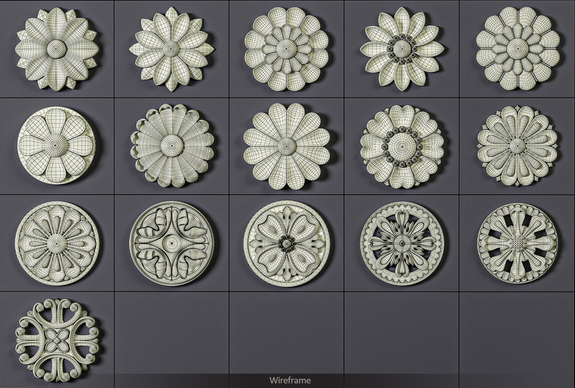 160 Ornament Brushes 4K Alphas and 3D Models- VOL 03 3D model_18