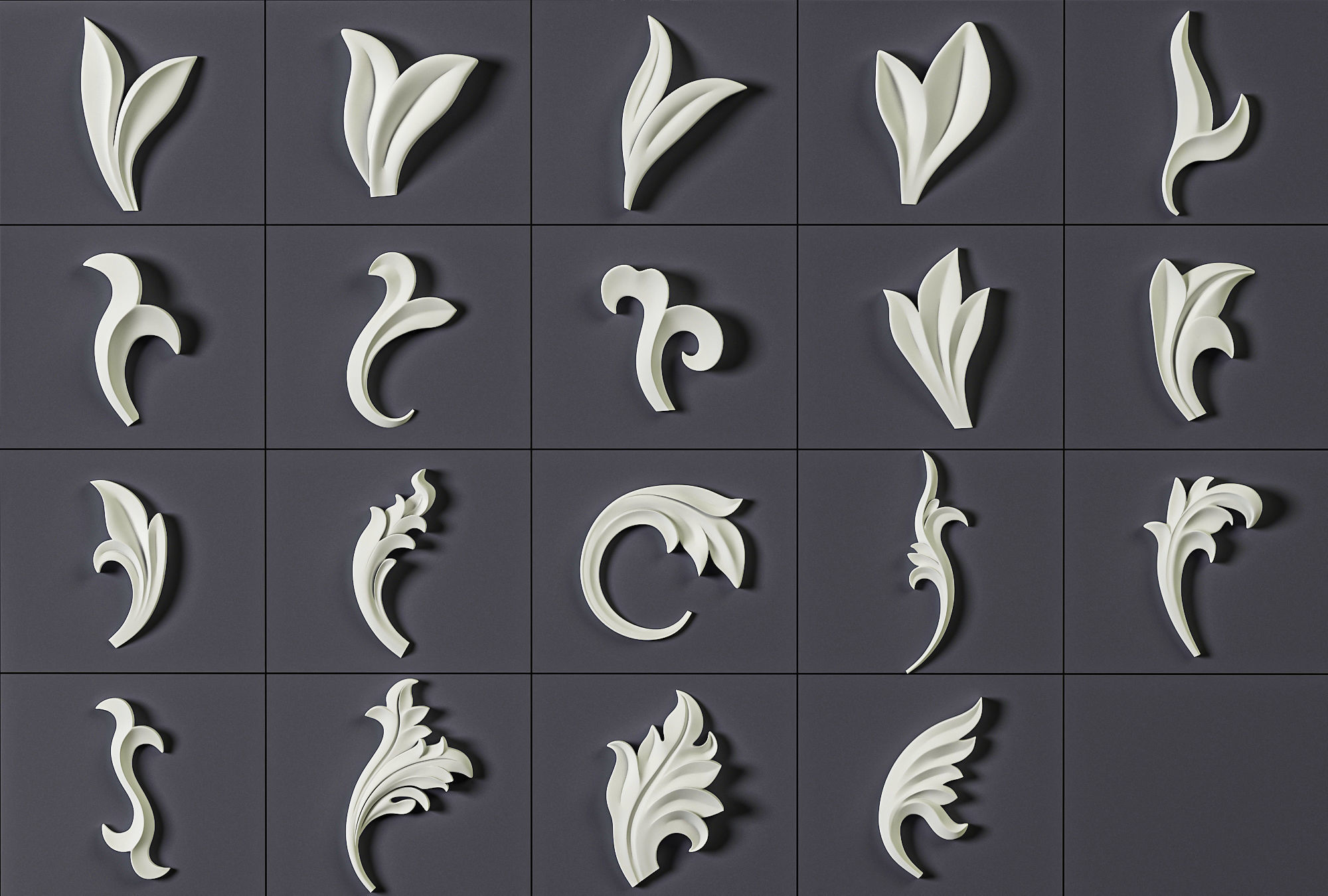 160 Ornament Brushes 4K Alphas and 3D Models- VOL 03 3D model_10