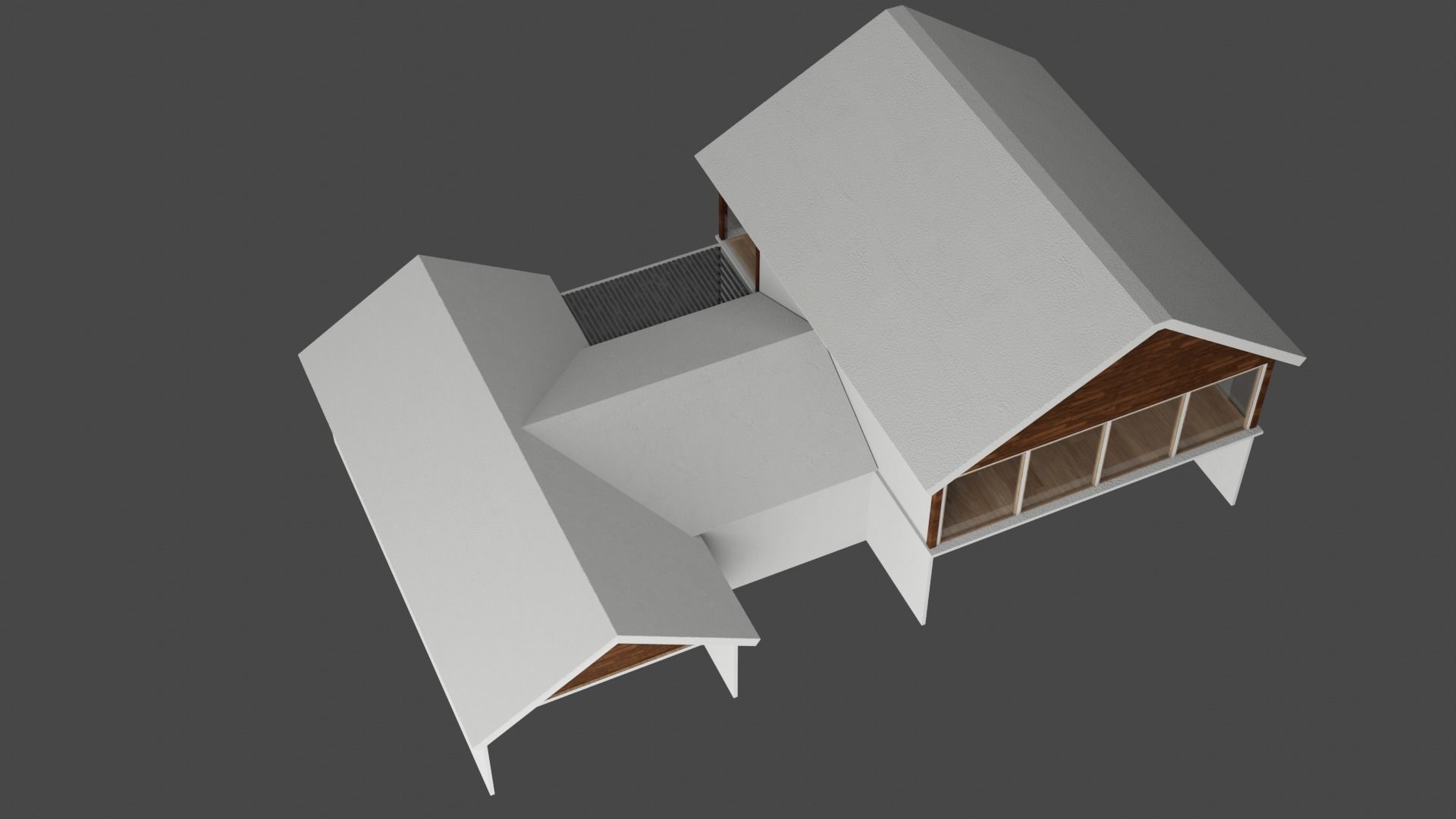 Modern House Low-poly 3D model_8