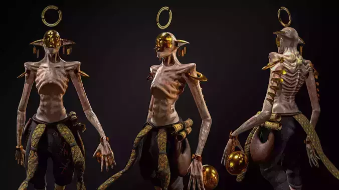 Nephilim humanoid with golden belt
