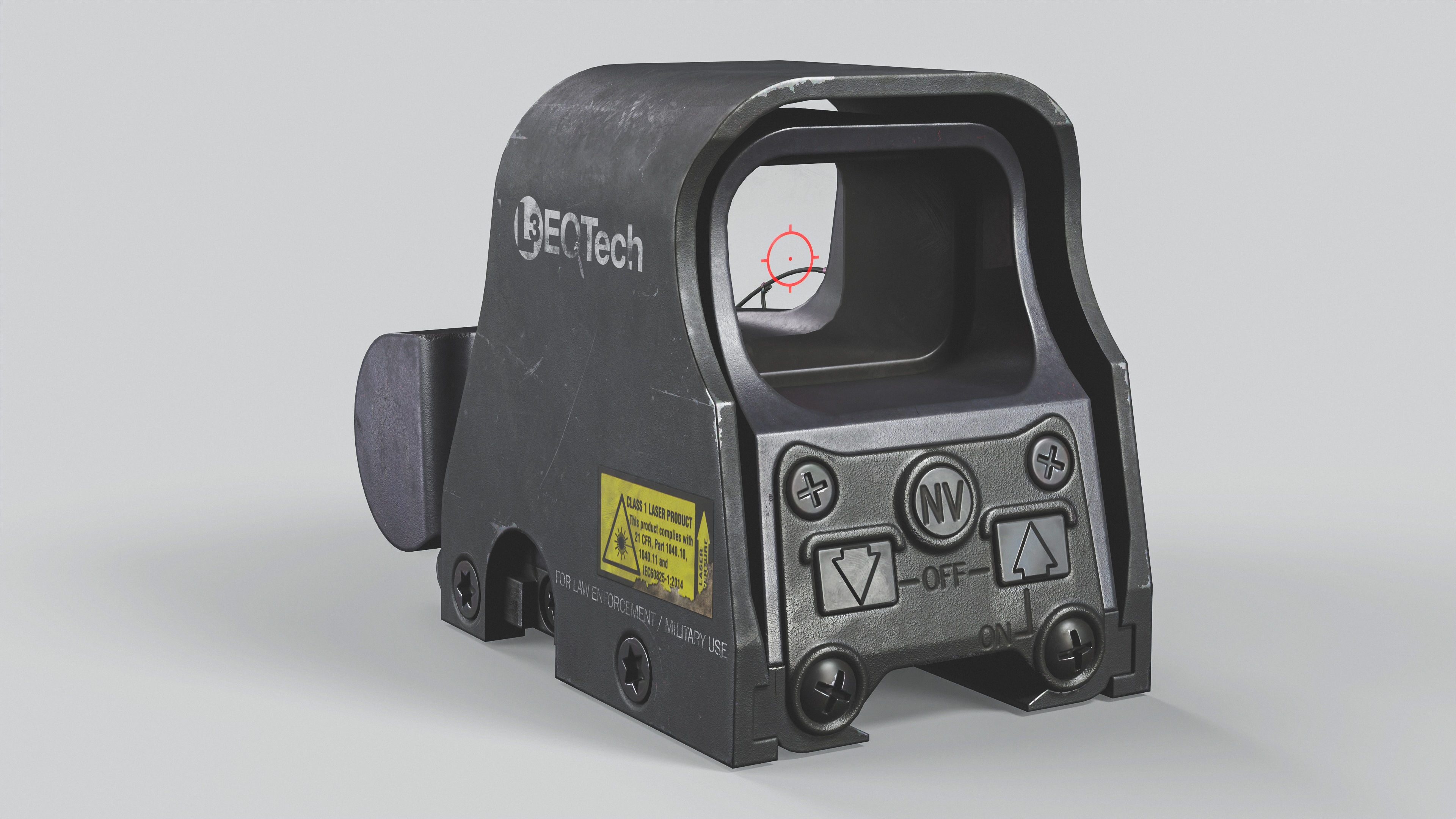 EOTechXPS2-0 dot sight Low-poly 3D model_3
