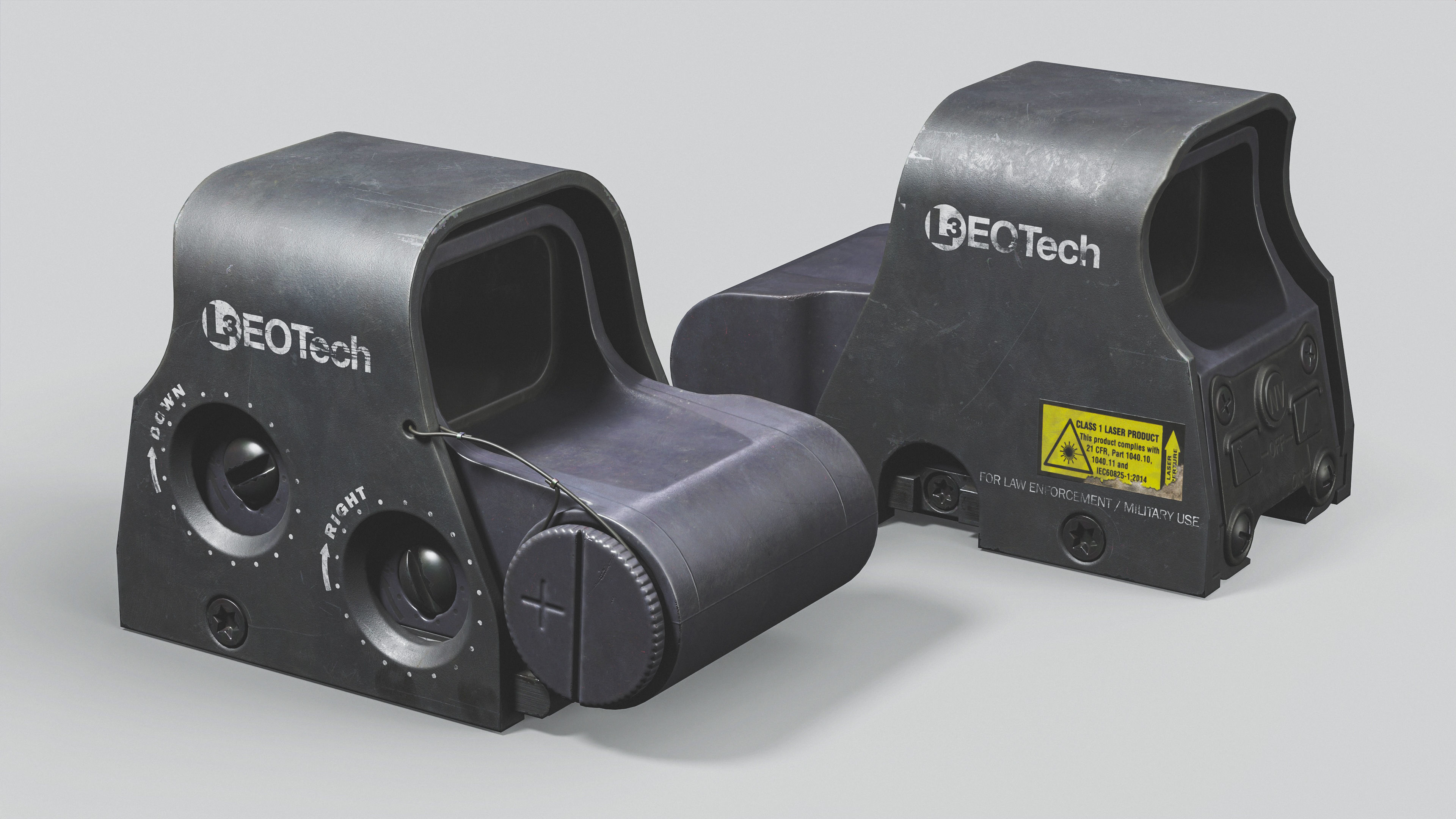 EOTechXPS2-0 dot sight Low-poly 3D model_2