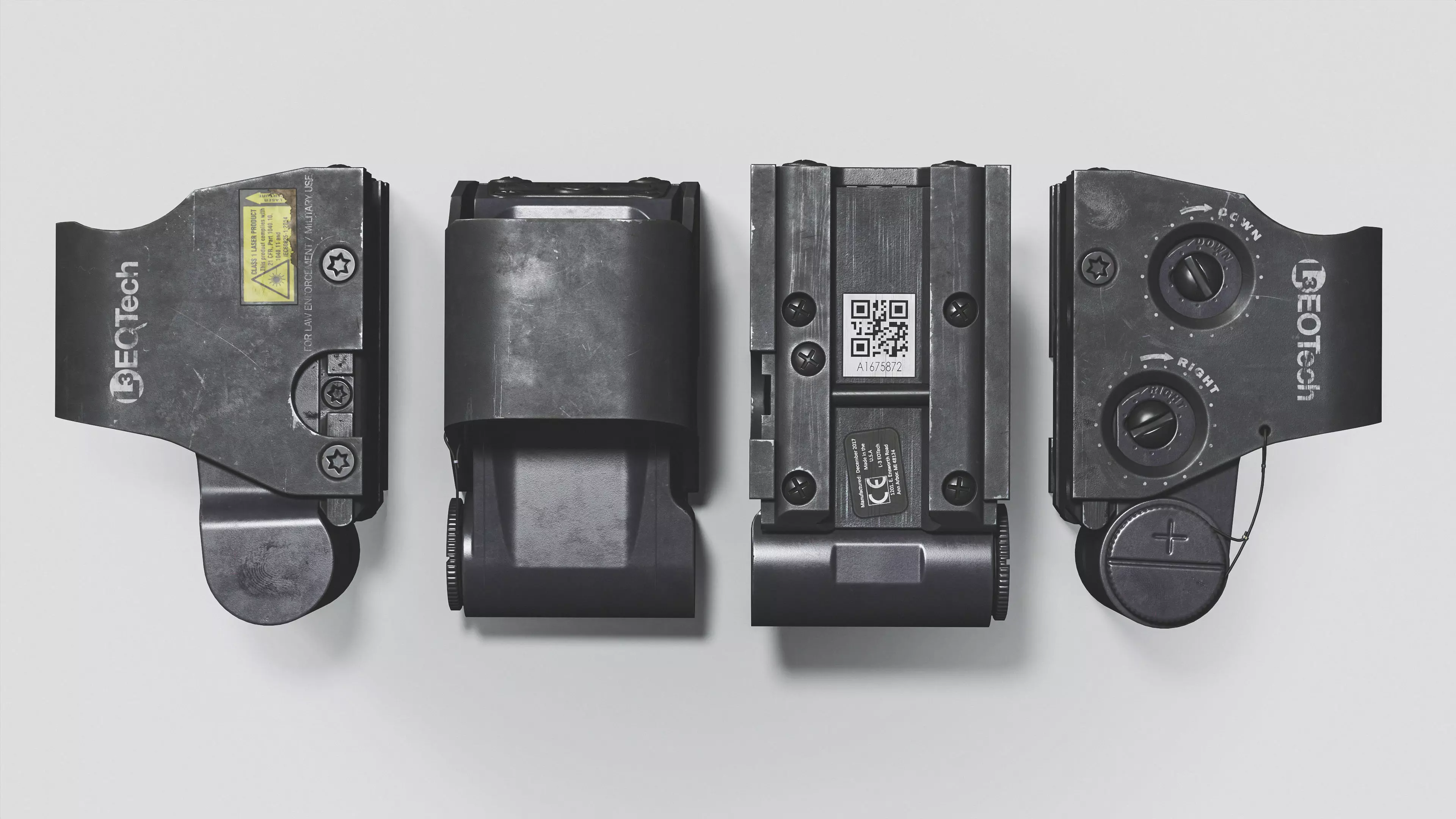 EOTechXPS2-0 dot sight Low-poly 3D model_0