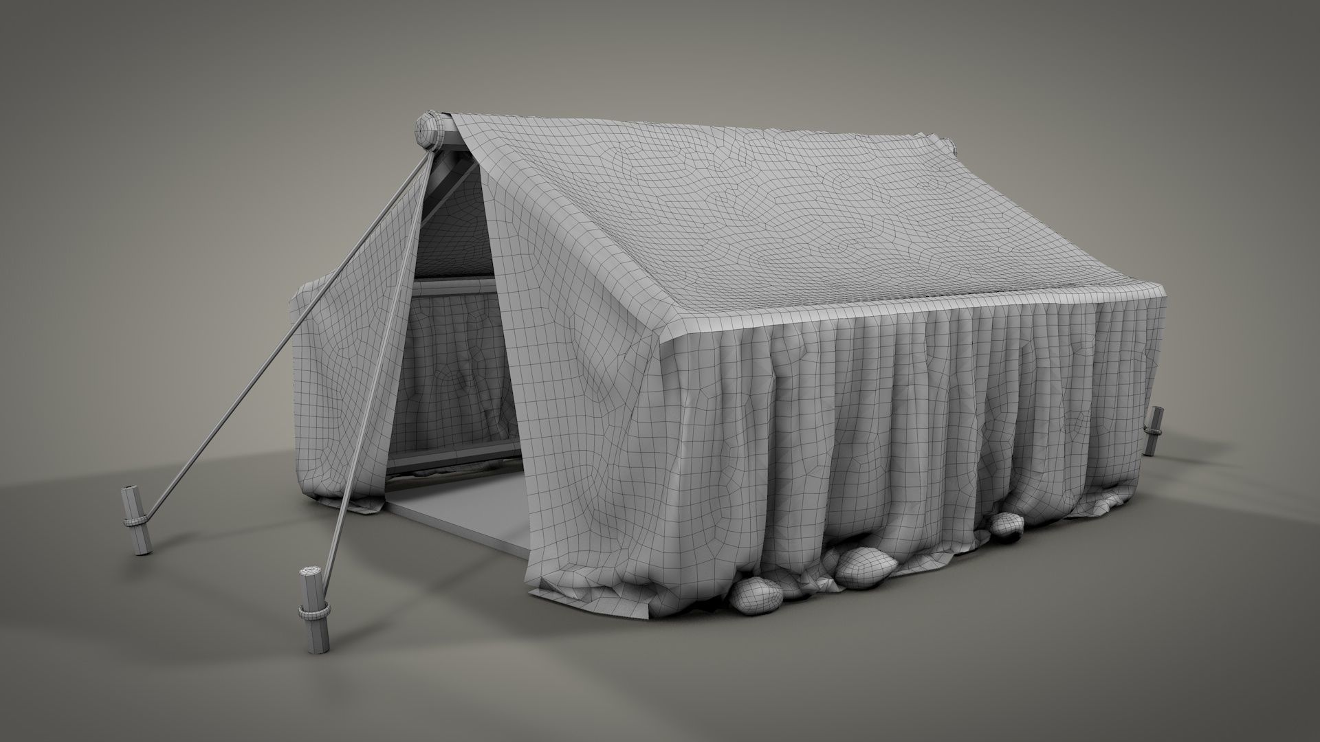 Survival Camping Gear Set 3D model_6