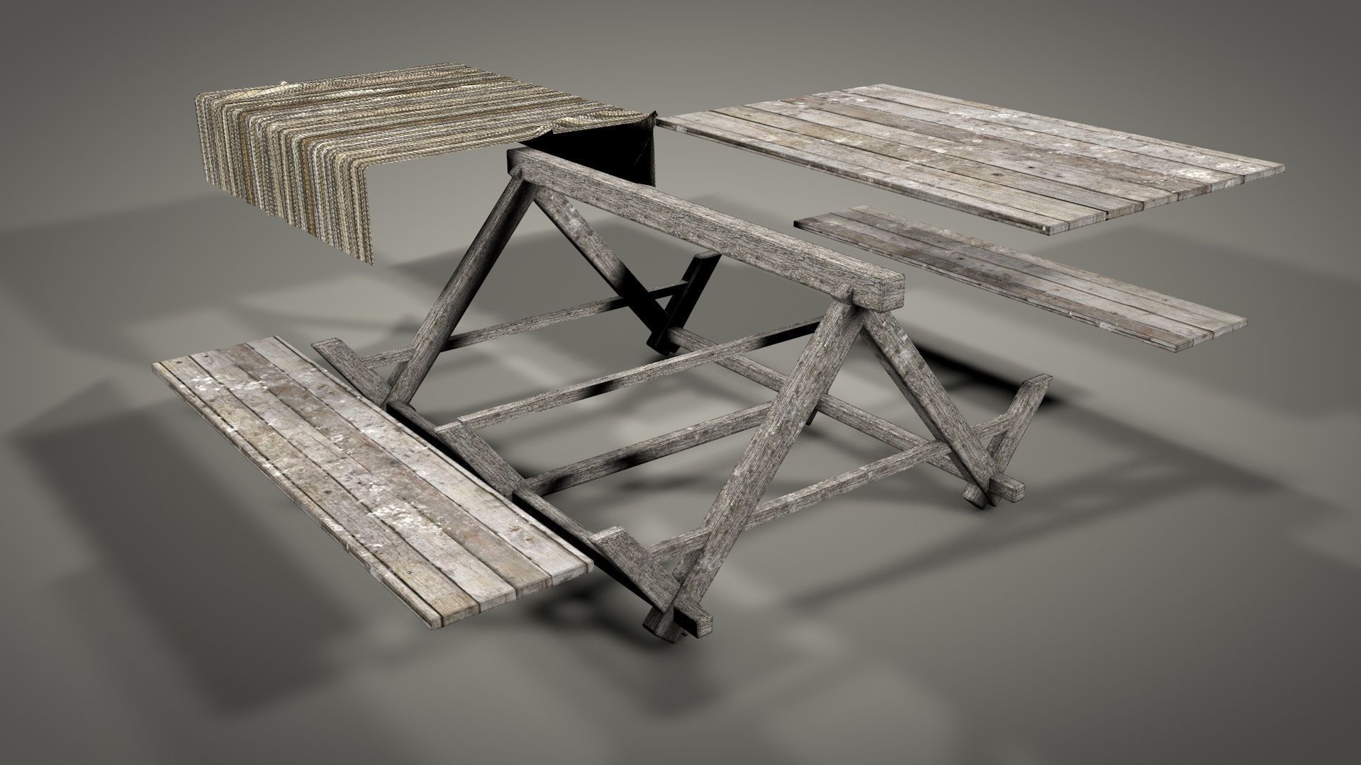 Survival Camping Gear Set 3D model_25