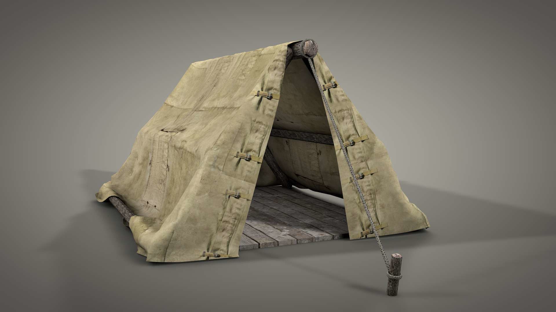Survival Camping Gear Set 3D model_2
