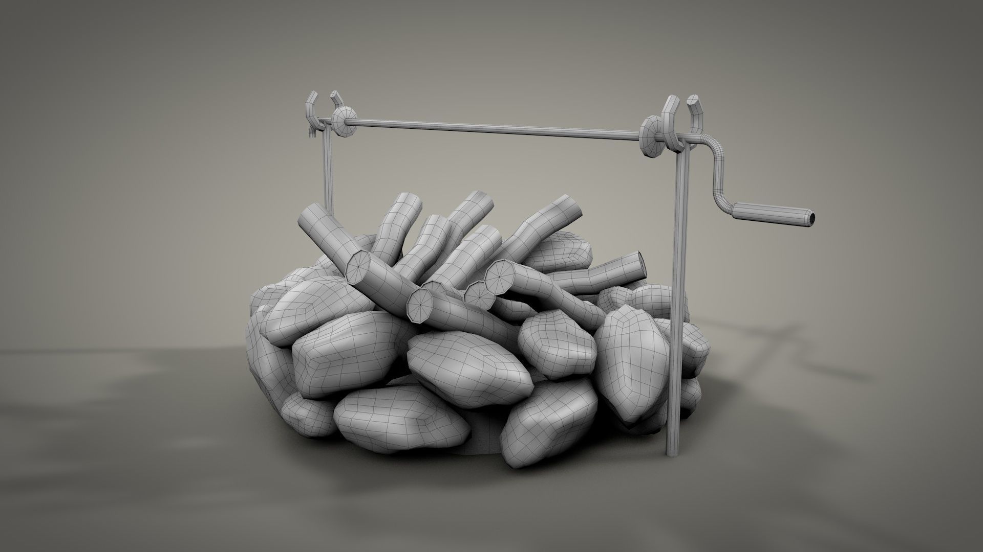 Survival Camping Gear Set 3D model_30