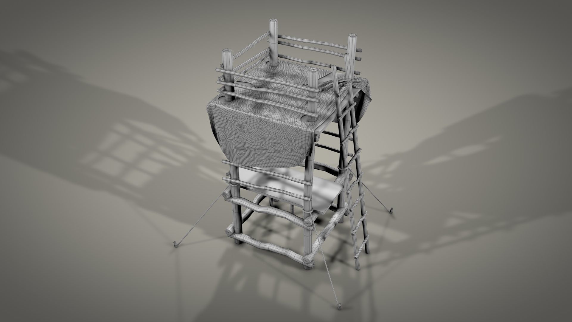 Survival Camping Gear Set 3D model_15