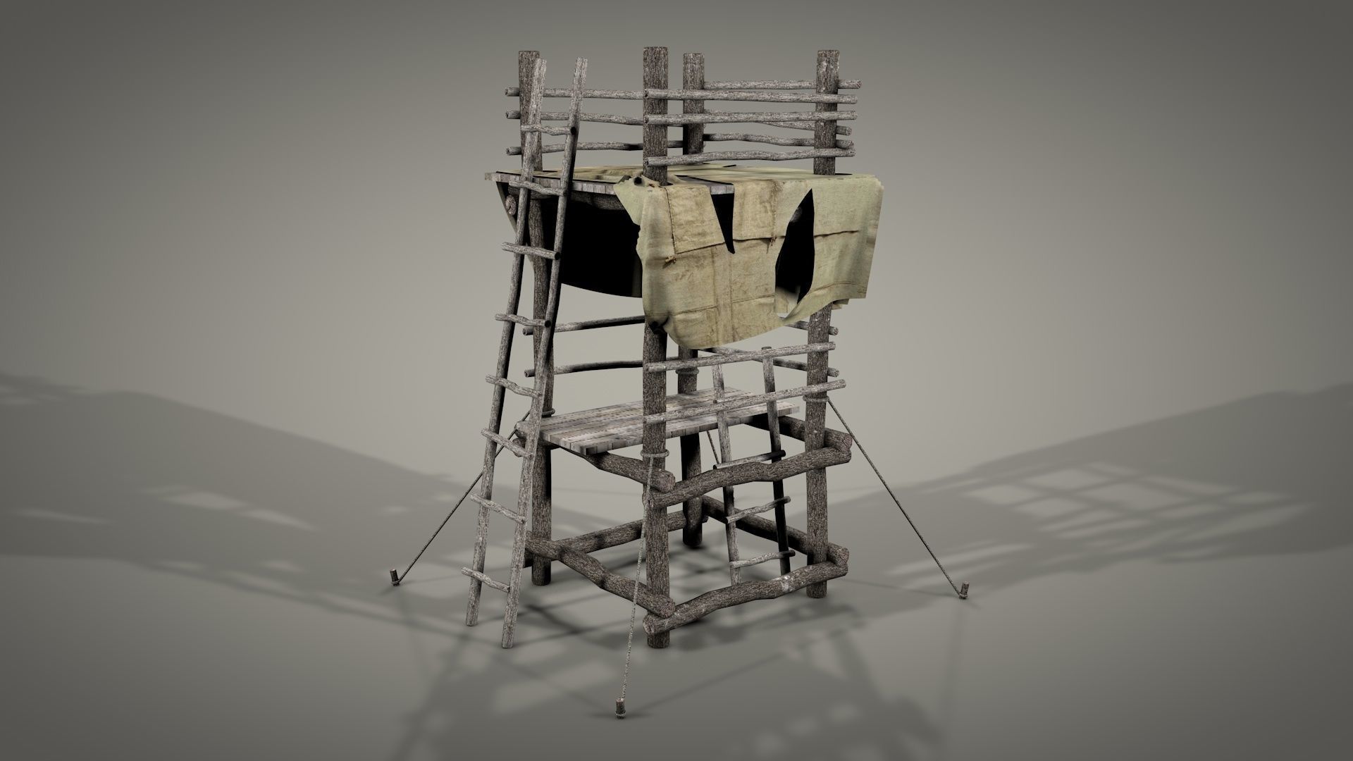 Survival Camping Gear Set 3D model_14