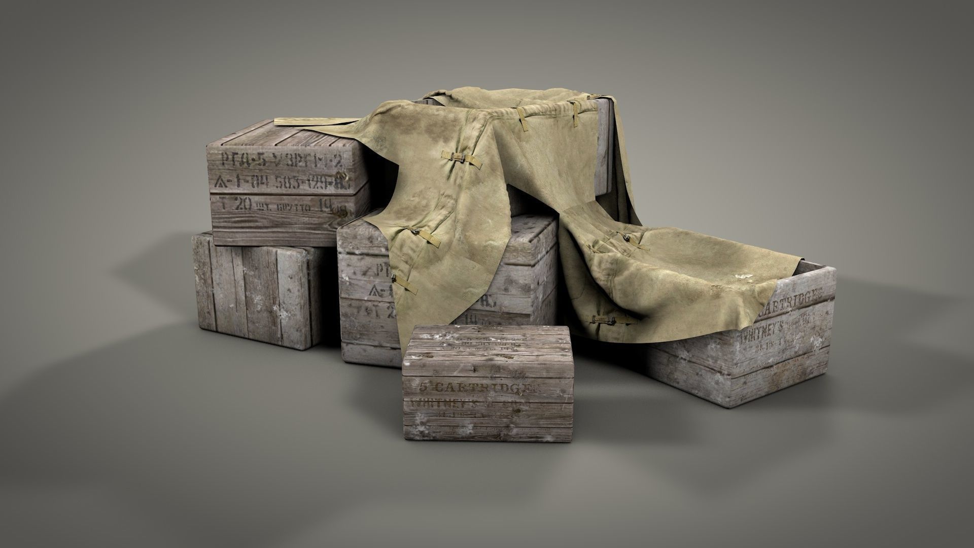 Survival Camping Gear Set 3D model_35