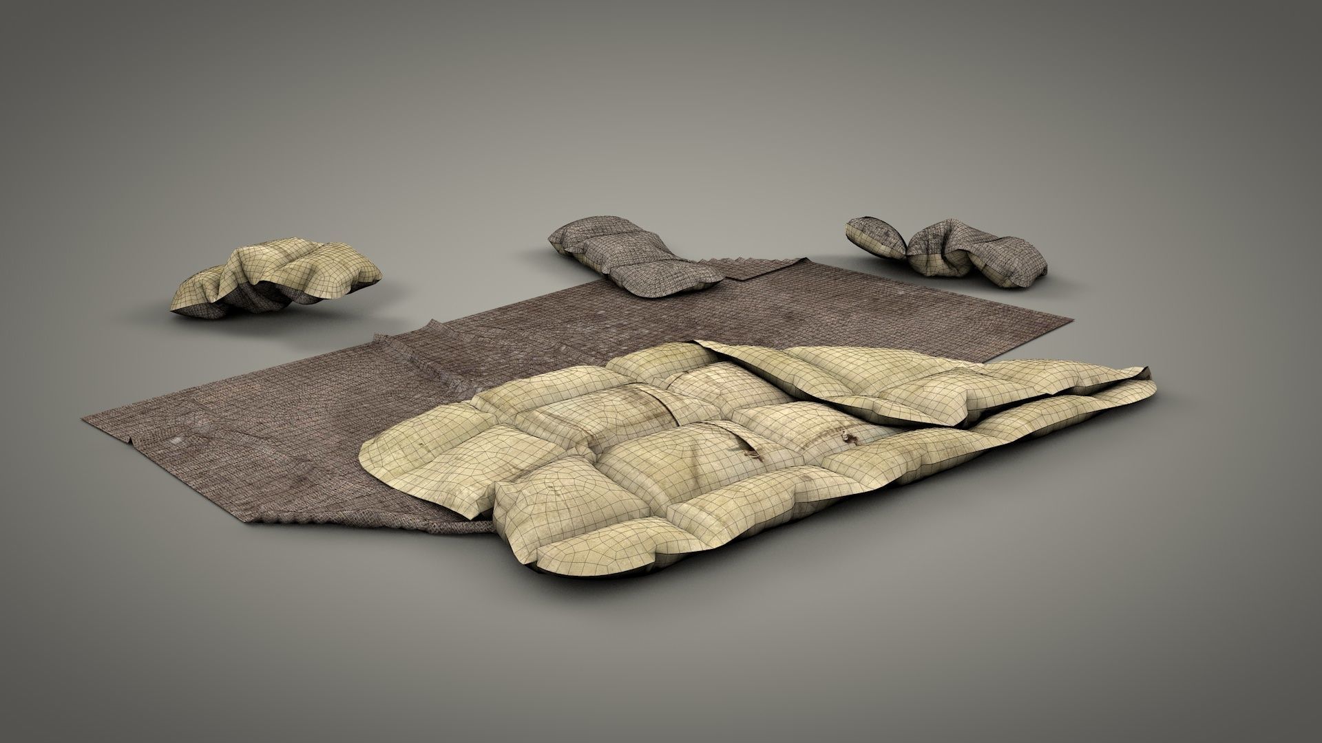 Survival Camping Gear Set 3D model_22