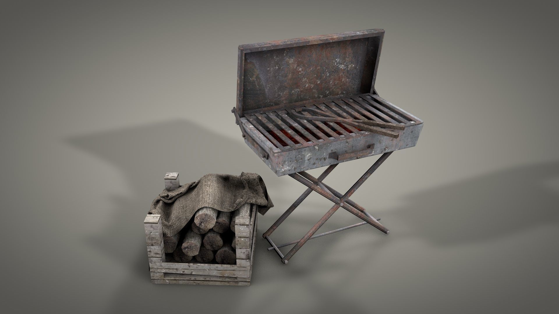 Survival Camping Gear Set 3D model_26