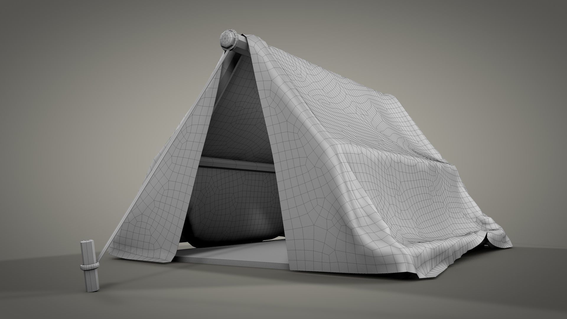 Survival Camping Gear Set 3D model_3