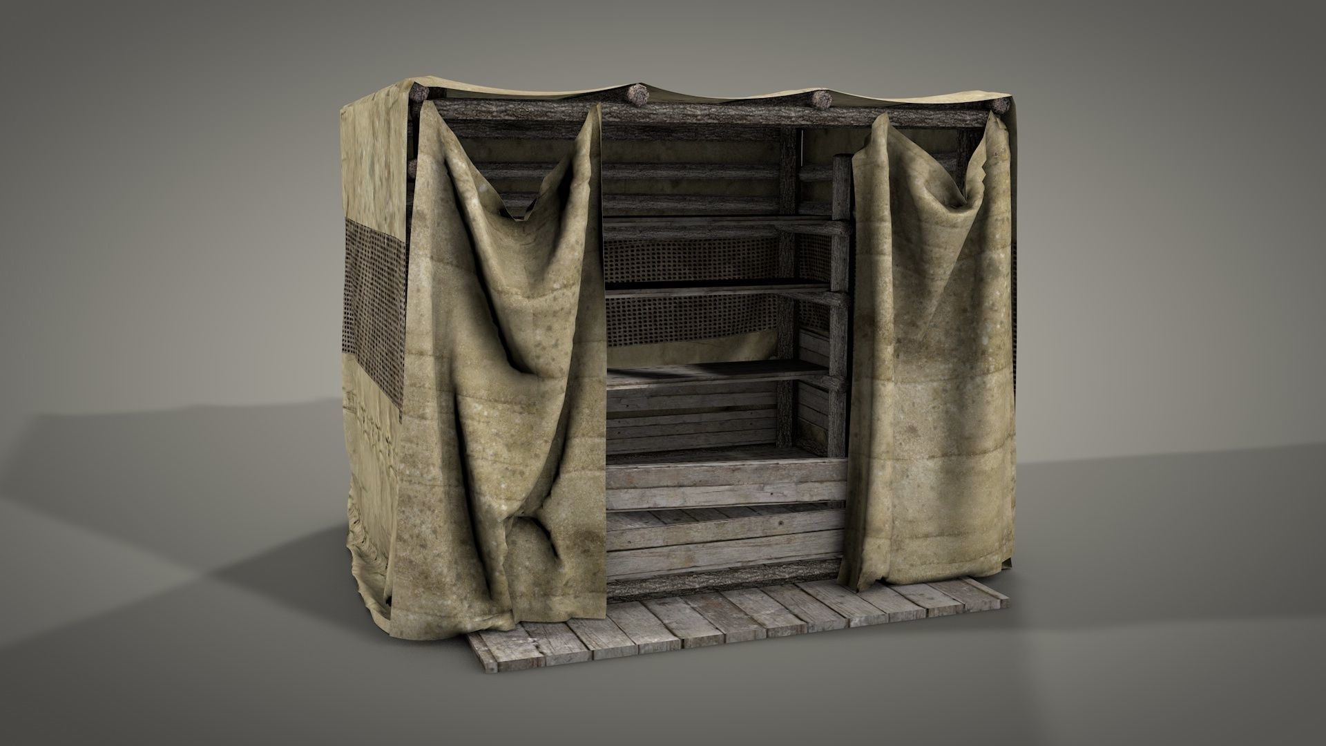 Survival Camping Gear Set 3D model_11