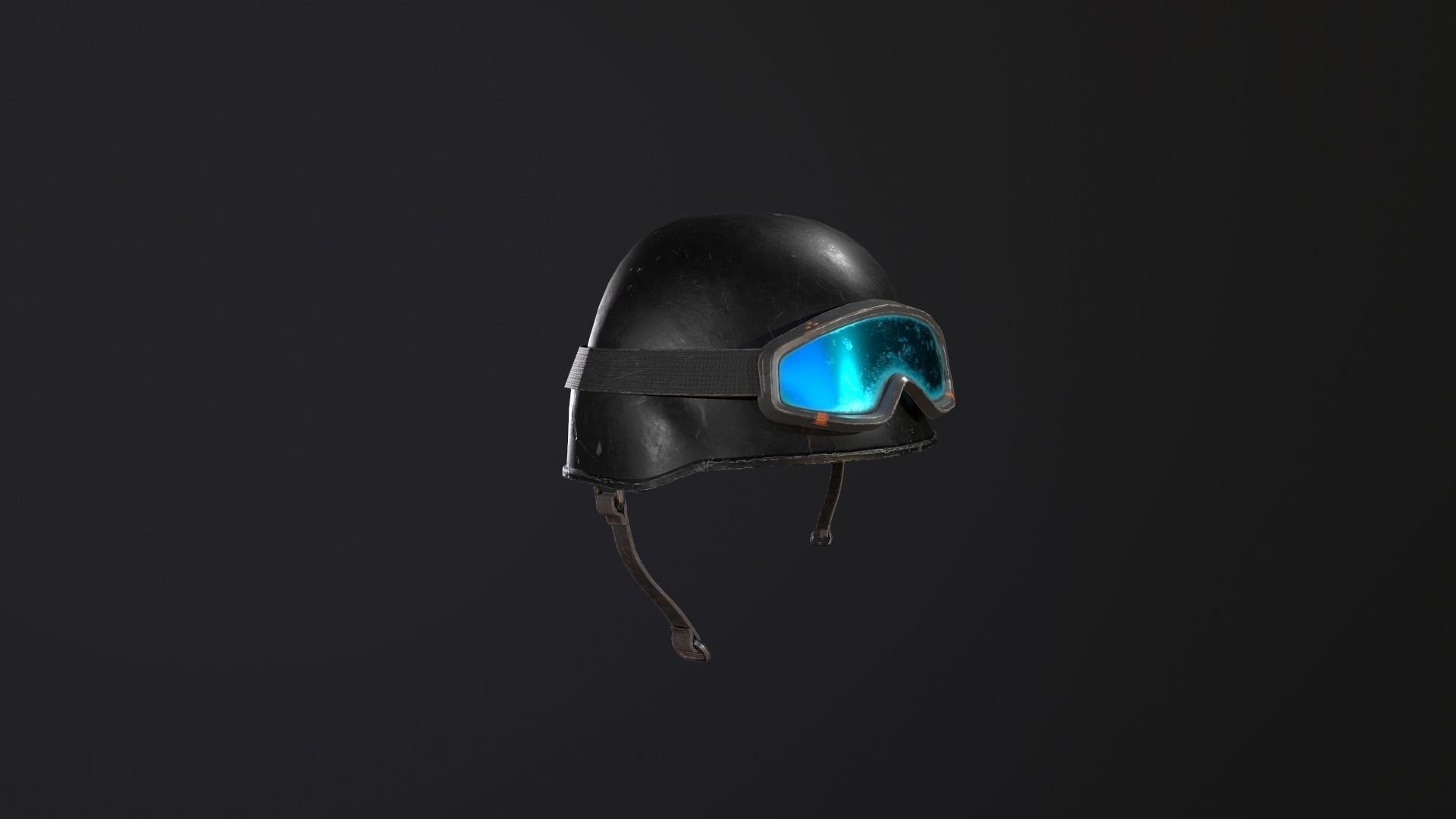 Combat Helmet PBR Low-poly 3D model_4