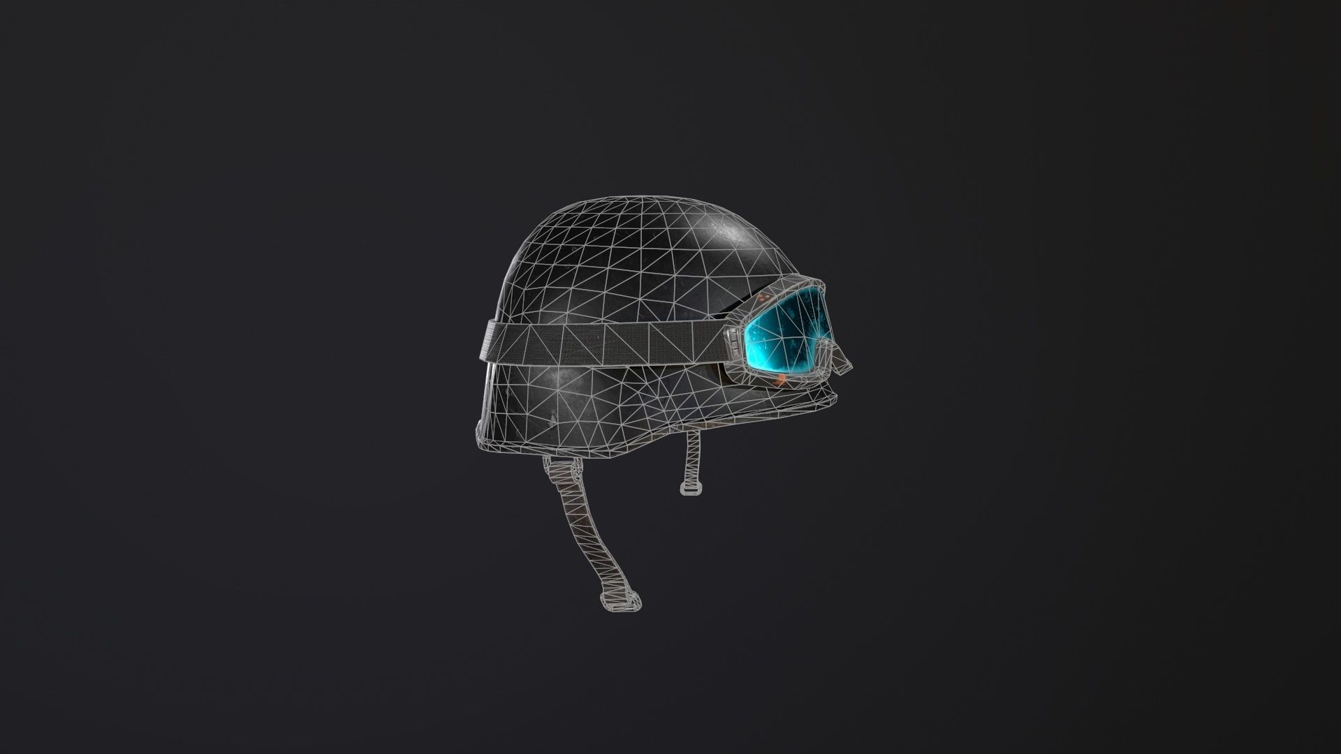 Combat Helmet PBR Low-poly 3D model_8