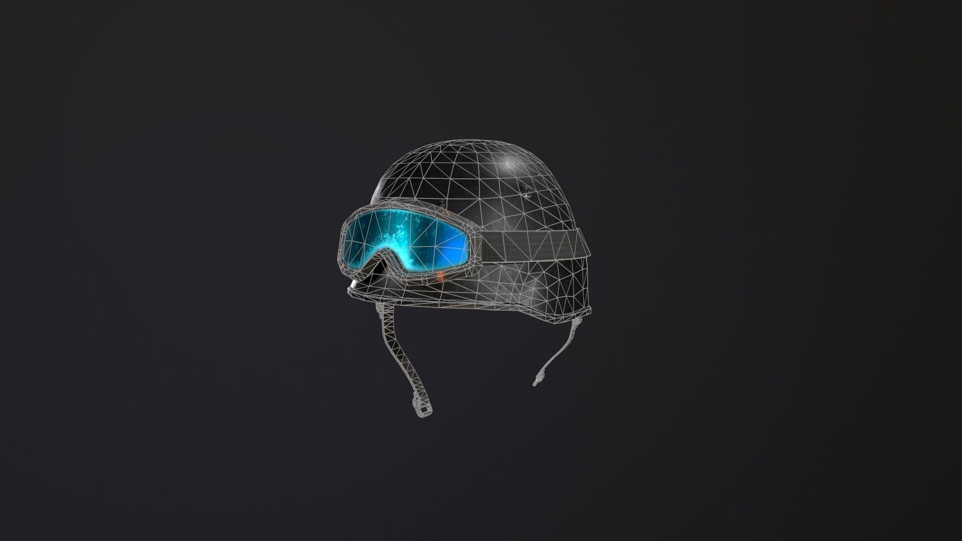 Combat Helmet PBR Low-poly 3D model_6