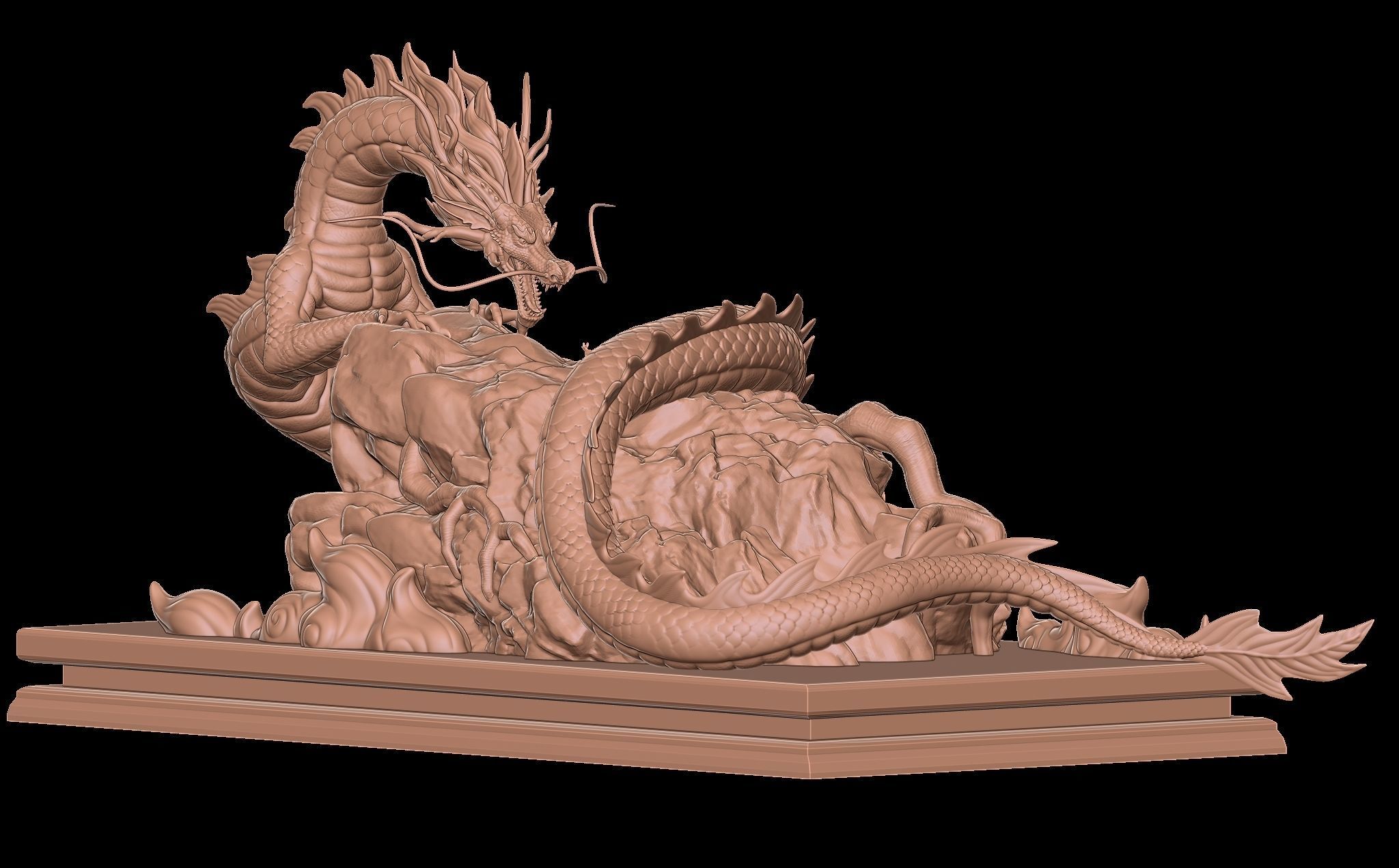 Naga Fang Long Sclupt with Zbrush Project File 3D model 3D model_3