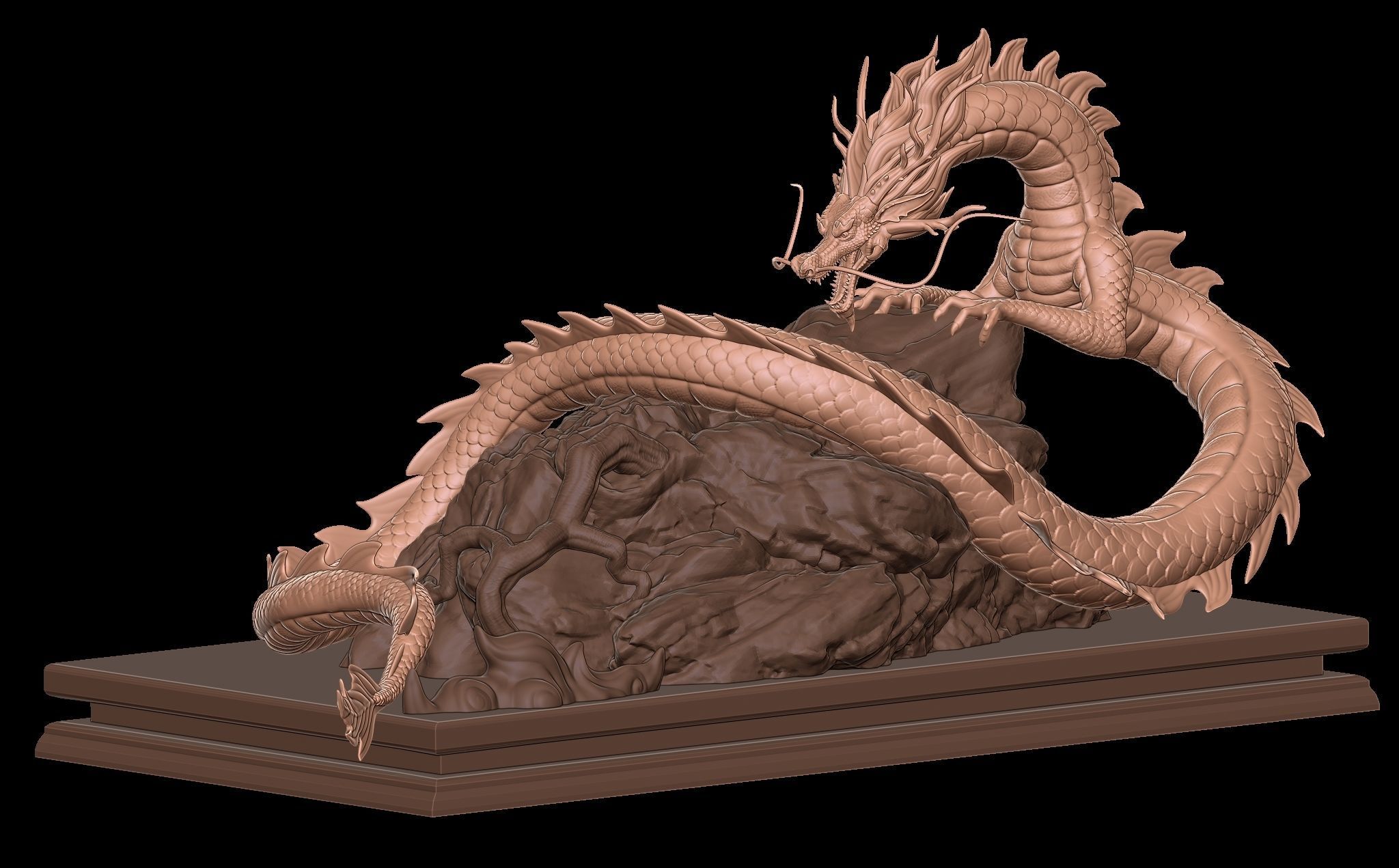Naga Fang Long Sclupt with Zbrush Project File 3D model 3D model_4