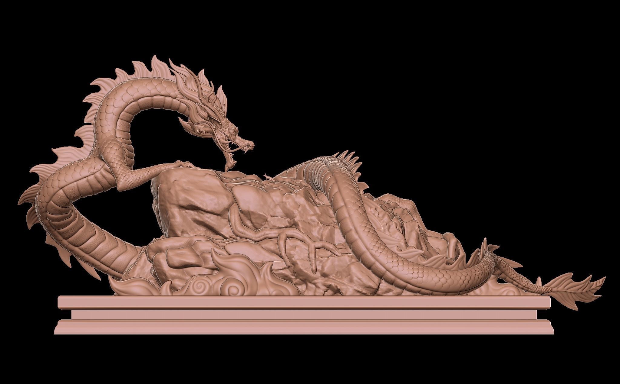 Naga Fang Long Sclupt with Zbrush Project File 3D model 3D model_6