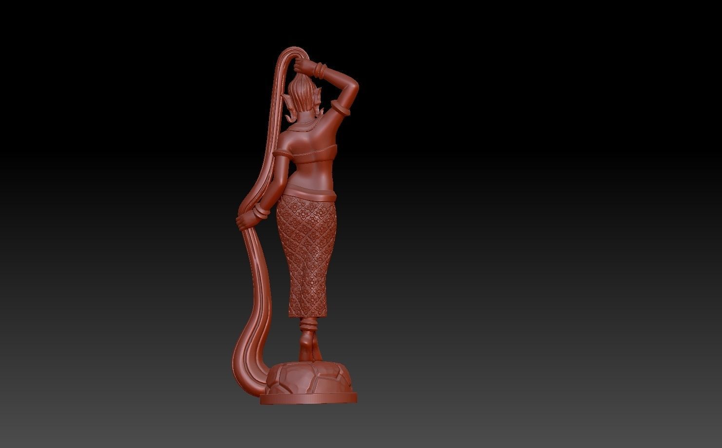 water god lady  3D print model_3