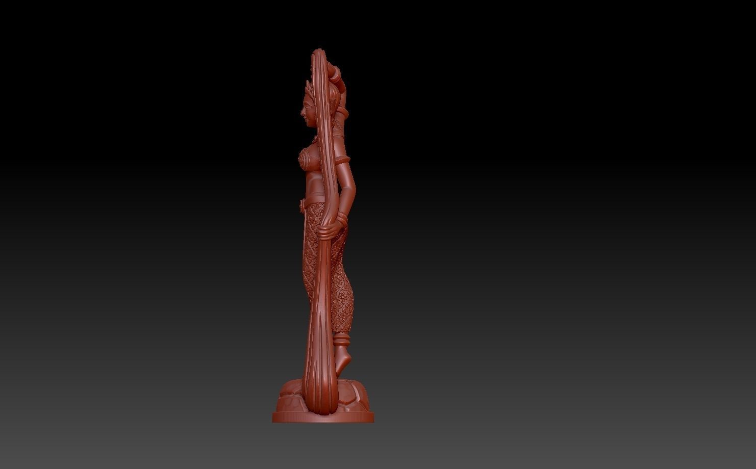 water god lady  3D print model_1