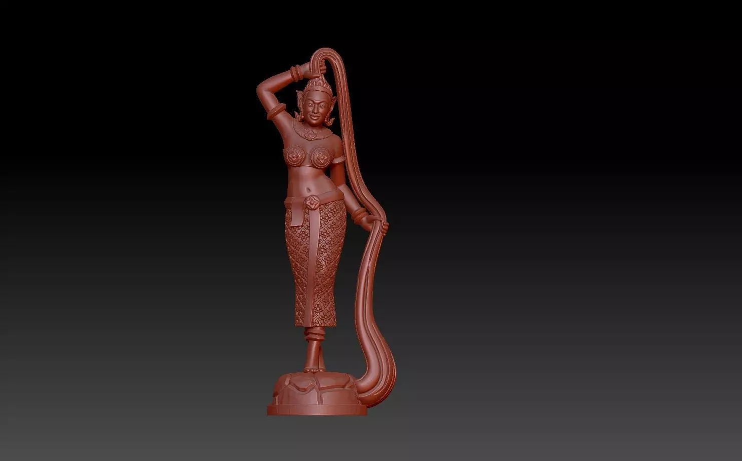 water god lady  3D print model_0