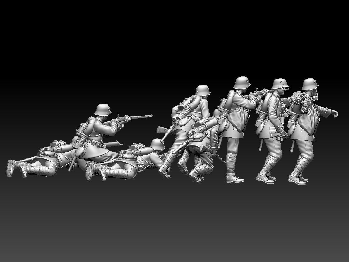 German soldier WW1 3D print model_52