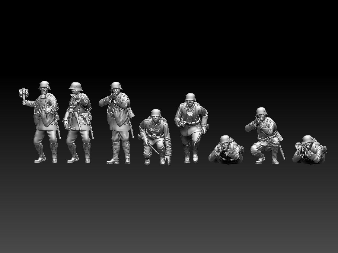 German soldier WW1 3D print model_42
