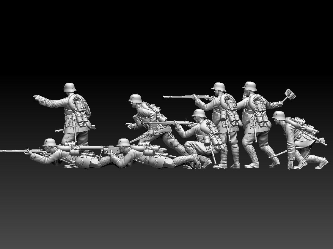 German soldier WW1 3D print model_80