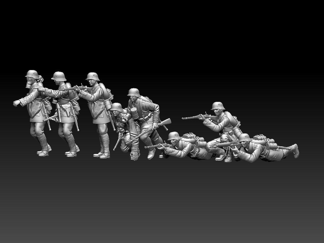 German soldier WW1 3D print model_50