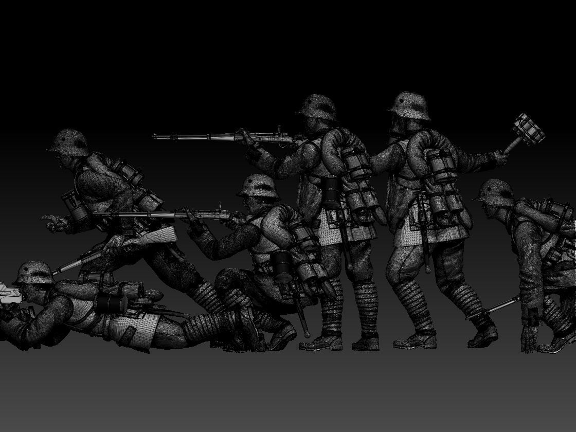 German soldier WW1 3D print model_14