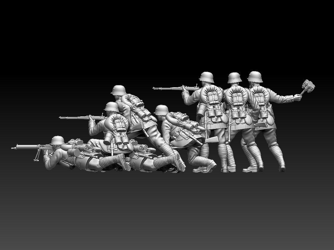 German soldier WW1 3D print model_36