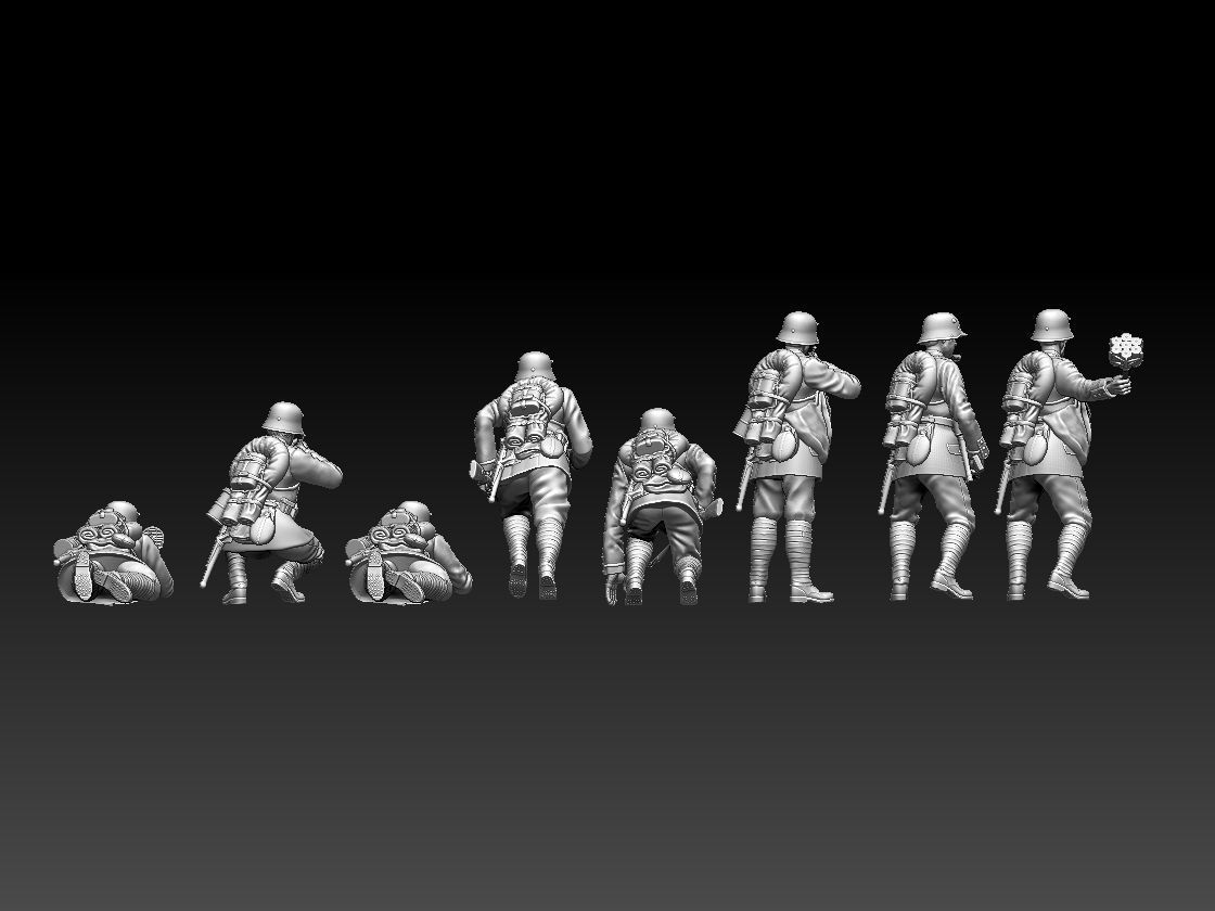 German soldier WW1 3D print model_15