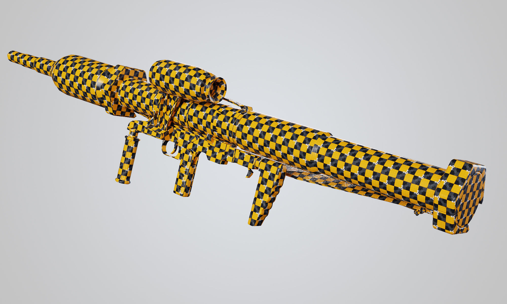 Pnzerfaust 3 rocket launcher game ready asset Low-poly 3D model_12