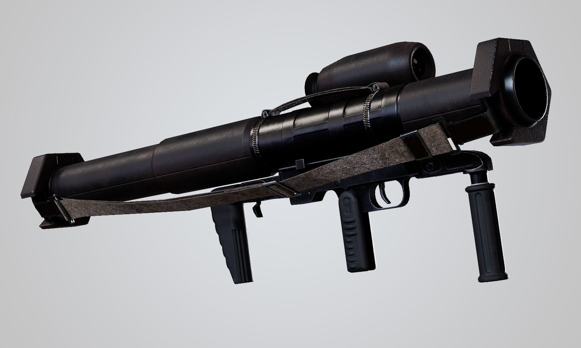 Pnzerfaust 3 rocket launcher game ready asset Low-poly 3D model_11