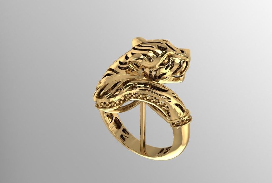 Collection 3d Ring Jewellery Jaguar and Leopard  3D print model_14