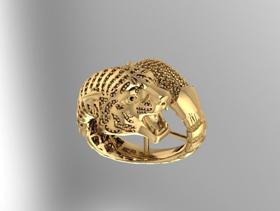 Collection 3d Ring Jewellery Jaguar and Leopard  3D print model_38