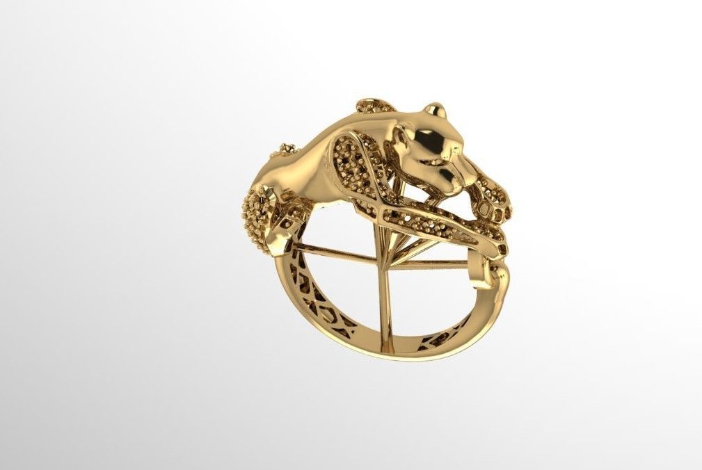Collection 3d Ring Jewellery Jaguar and Leopard  3D print model_6