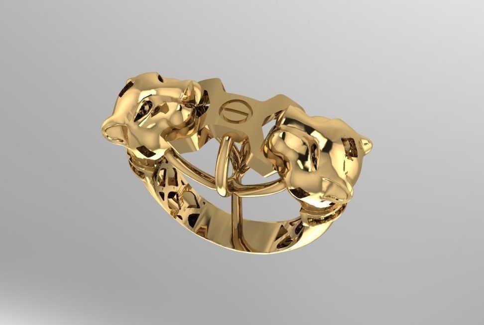 Collection 3d Ring Jewellery Jaguar and Leopard  3D print model_46