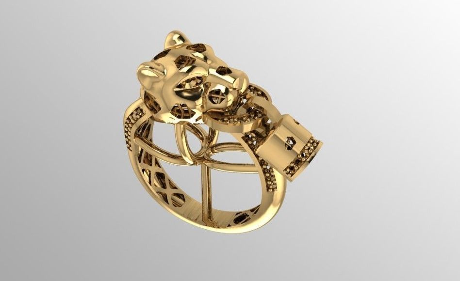 Collection 3d Ring Jewellery Jaguar and Leopard  3D print model_34