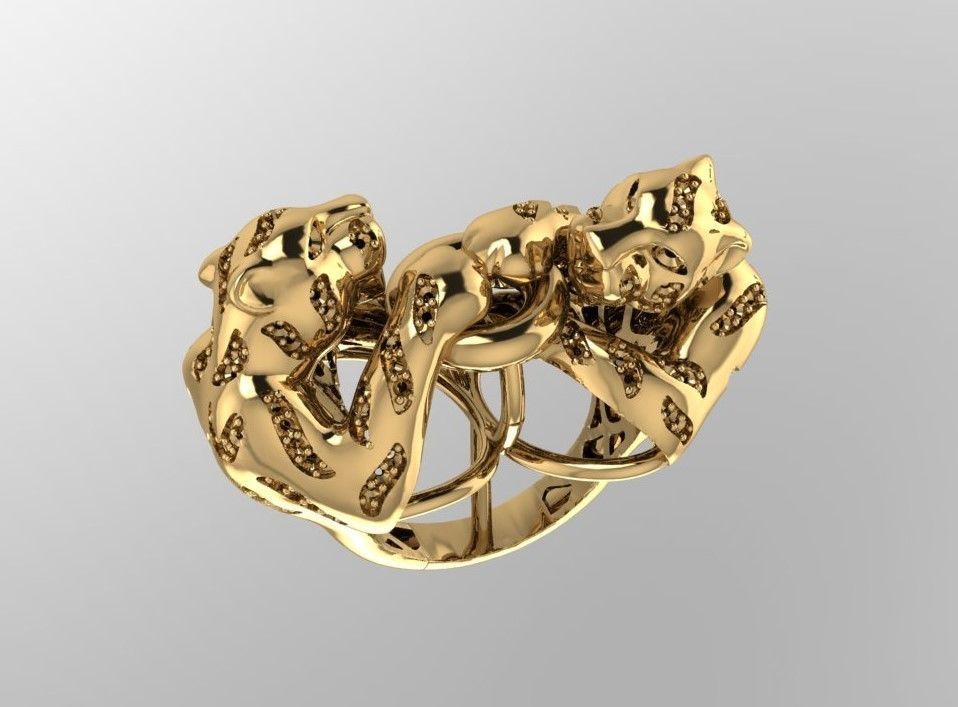 Collection 3d Ring Jewellery Jaguar and Leopard  3D print model_40