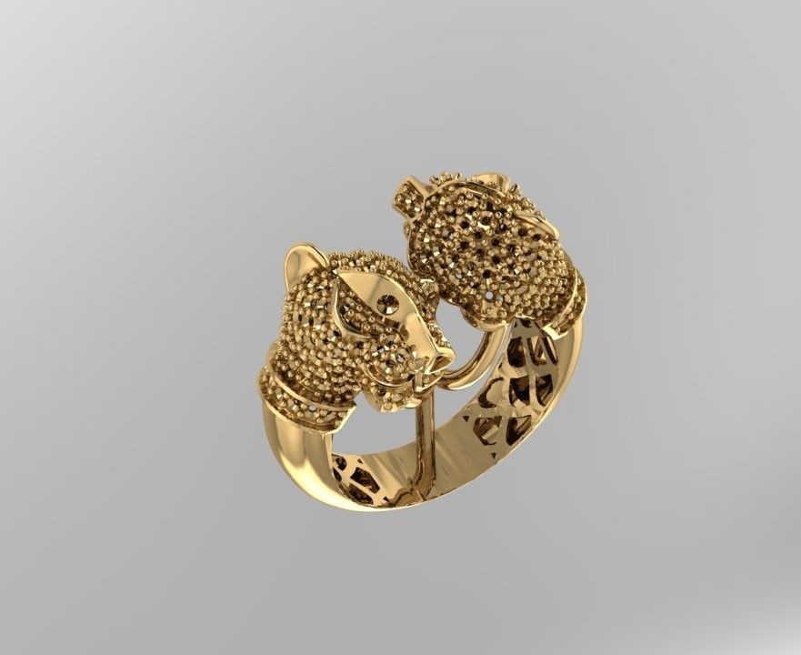 Collection 3d Ring Jewellery Jaguar and Leopard  3D print model_26