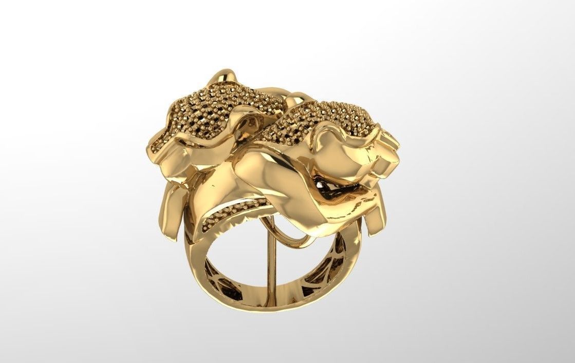 Collection 3d Ring Jewellery Jaguar and Leopard  3D print model_28