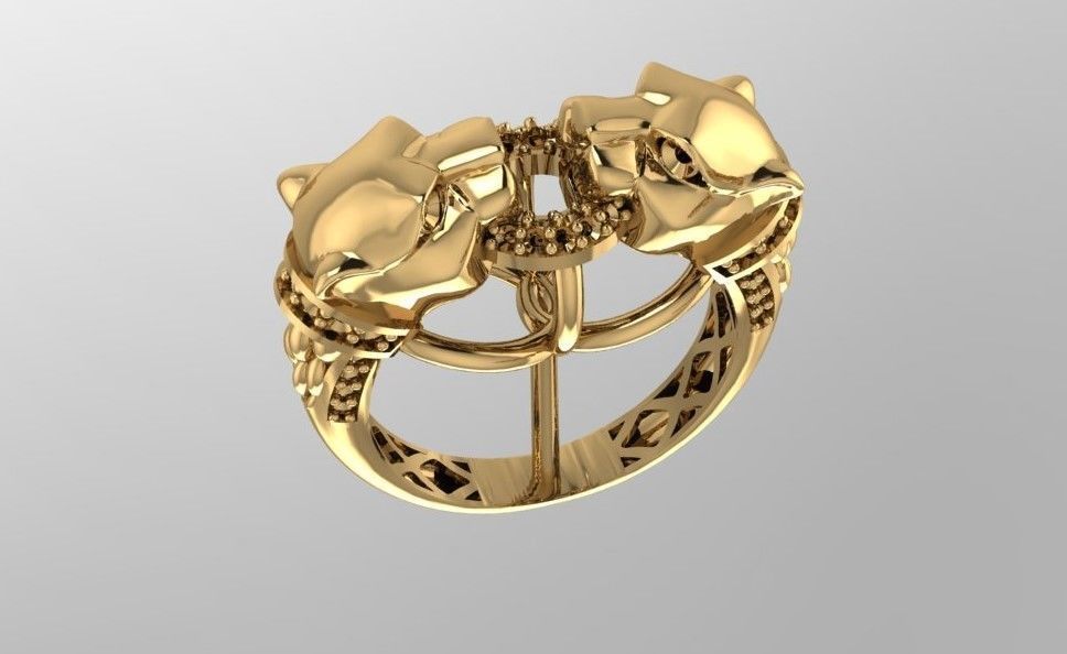 Collection 3d Ring Jewellery Jaguar and Leopard  3D print model_20