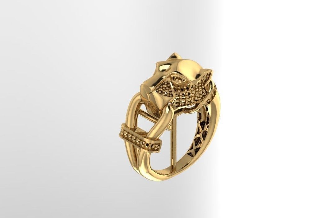 Collection 3d Ring Jewellery Jaguar and Leopard  3D print model_30