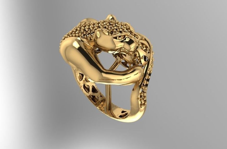 Collection 3d Ring Jewellery Jaguar and Leopard  3D print model_32