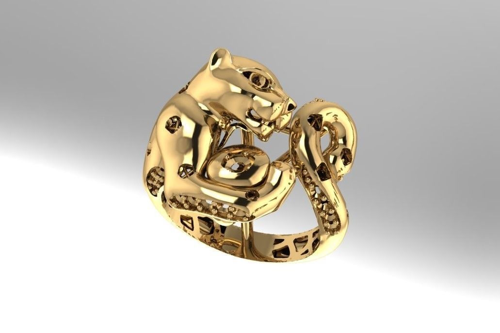 Collection 3d Ring Jewellery Jaguar and Leopard  3D print model_48