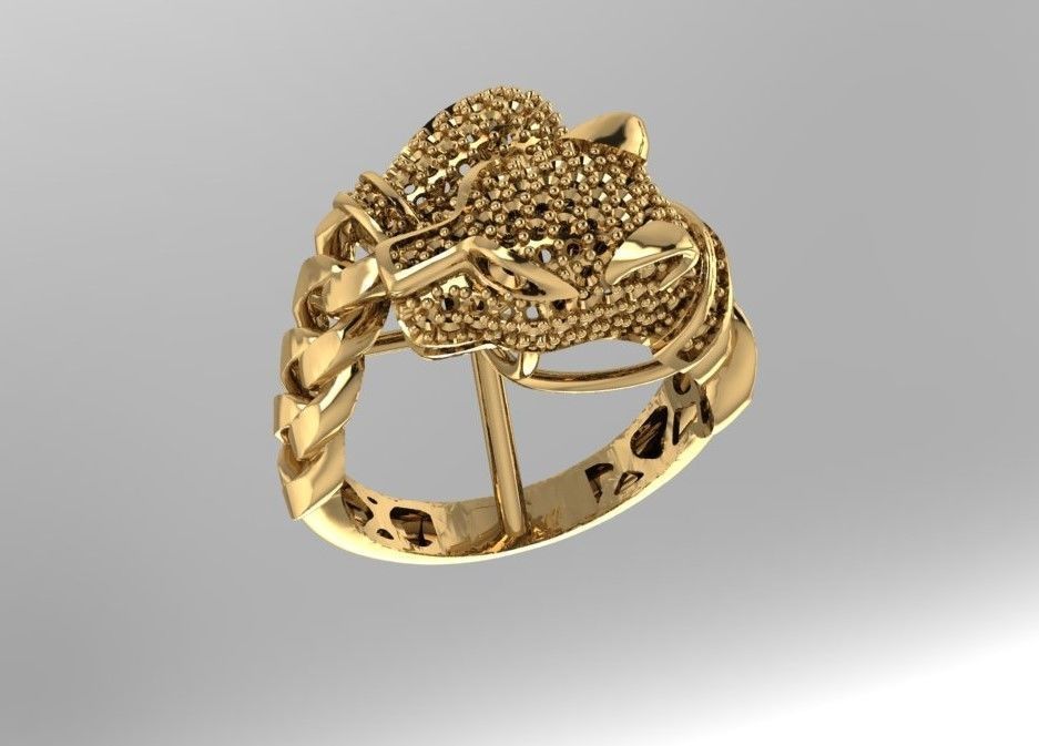 Collection 3d Ring Jewellery Jaguar and Leopard  3D print model_22
