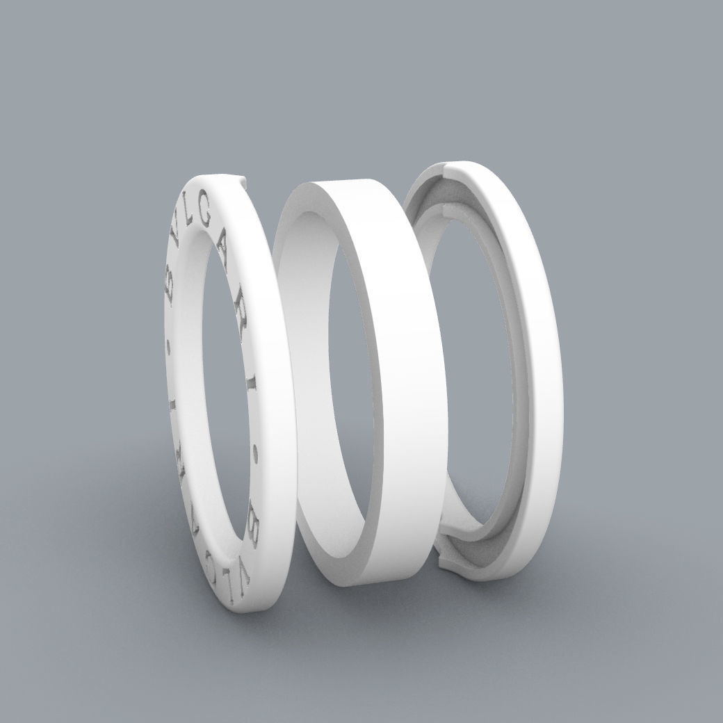 3d model ring Bulgari Zero1 3D print model_7